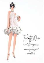 Load image into Gallery viewer, Counting Stars Haute Hippie Twenty One & Gorgeous Birthday Card