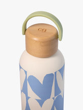 Load image into Gallery viewer, Caroline Gardner Blue Checkmate Hearts Stainless Steel Water Bottle