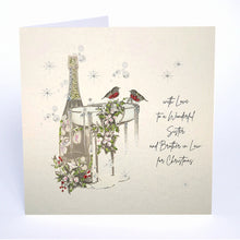 Load image into Gallery viewer, Five Dollar Shake ‘Fleur De Noel’ Christmas Card To A Wonderful Sister & Brother In Law