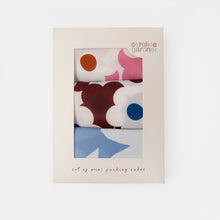 Load image into Gallery viewer, Caroline Gardner Blue Checkmate Heart & Flowers Set of 3 Small Packing Cubes