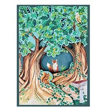Load image into Gallery viewer, Cinnamon Aitch ‘Alice’s Garden’ Fox & Oak Tree Card