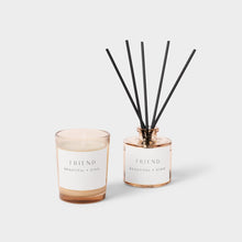 Load image into Gallery viewer, Katie Loxton Mini Votive & Mini Reed Diffuser Gift Set / 'Friend' /
English Pear & White Tea