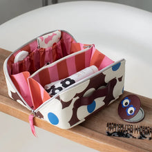 Load image into Gallery viewer, Caroline Gardner Wine Flower Flat Lay Wash Bag