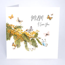 Load image into Gallery viewer, Five Dollar Shake Butterfly Garden Mum I Love You Card