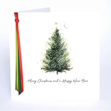 Load image into Gallery viewer, Five Dollar Shake Ribbon Candy Merry Christmas & A Happy New Year (Tree) Card