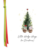 Load image into Gallery viewer, Five Dollar Shake Ribbon Candy Little Hedge Hugs for Christmas Small Card