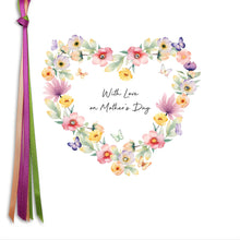 Load image into Gallery viewer, Five Dollar Shake Ribbon & Roses With Love On Mother's Day (Heart) Card