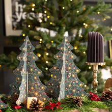 Load image into Gallery viewer, Toasted Crumpet Set of 4 Christmas Tree Forest Table Decorations