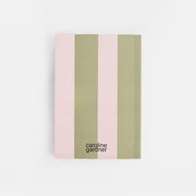 Load image into Gallery viewer, Caroline Gardner Pink & Green Stripe A6 Softback Notebook