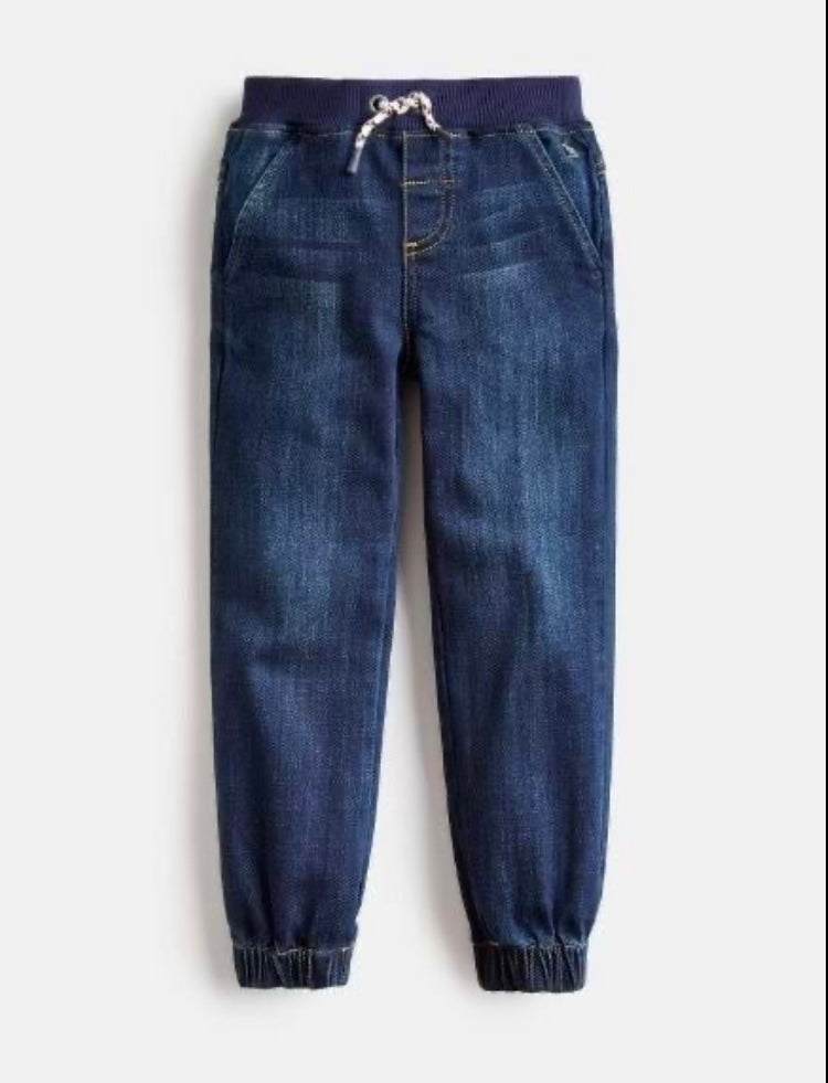 Joules Boys Ezra Ribbed Waist Pull On Jeans Denim Age 4