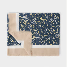 Load image into Gallery viewer, Katie Loxton Printed Foil Scarf / Terazzo / Navy, Light Taupe, Gold Foil