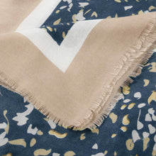 Load image into Gallery viewer, Katie Loxton Printed Foil Scarf / Terazzo / Navy, Light Taupe, Gold Foil