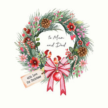 Load image into Gallery viewer, Five Dollar Shake Candy Cane To Mum and Dad Christmas Card