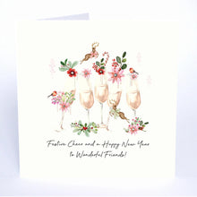 Load image into Gallery viewer, Five Dollar Shake Candy Cane Festive Cheer and a Happy New Year to Wonderful Friends Christmas Card