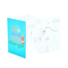Load image into Gallery viewer, World Changer Fold Out Colour-In Greeting Card
