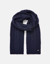 Load image into Gallery viewer, Joules Elena Cable Knit Scarf / French Navy