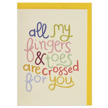 Load image into Gallery viewer, Raspberry Blossom Fingers & Toes Crossed For You Card