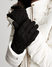 Load image into Gallery viewer, Joules Elena Cable Knit Gloves / Black