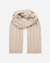 Load image into Gallery viewer, Joules Elena Cable Knit Scarf / Oat
