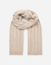 Load image into Gallery viewer, Joules Elena Cable Knit Scarf / Oat