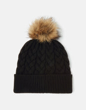 Load image into Gallery viewer, Joules Elena Cable Knit Hat / Black