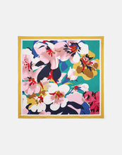 Load image into Gallery viewer, Joules Liv Printed Square Scarf / Green Floral