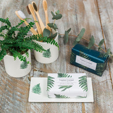 Load image into Gallery viewer, Toasted Crumpet Fern Fine Bone China Rectangular Soap Dish