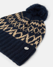 Load image into Gallery viewer, Joules Shetland French Navy Fairisle Hat