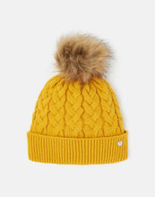 Load image into Gallery viewer, Joules Elena Cable Knit Hat / Antique Gold
