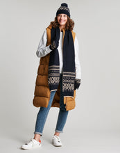 Load image into Gallery viewer, Joules Shetland French Navy Fairisle Knitted Scarf