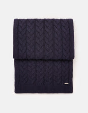 Load image into Gallery viewer, Joules Elena Cable Knit Scarf / French Navy