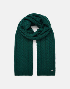 Joules Elena Cable Knit Scarf / Teal