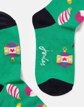 Load image into Gallery viewer, Joules Green Christmas Gift Sock Eco Vero Socks Size 4-8