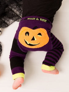 Blade & Rose Fluffy Pumpkin Stripe Legging / 0-2 Years