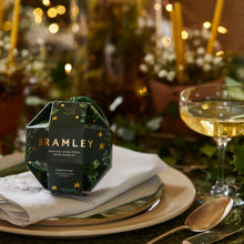 Load image into Gallery viewer, Bramley Magical Christmas Bauble Contains 8 Rose Petal Infused Mini Bath Marbles &amp; A Ribbon Hair Tie
