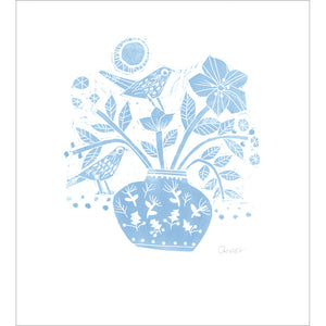 Woodmansterne ‘The Print Emporium’ Holly Vase Card