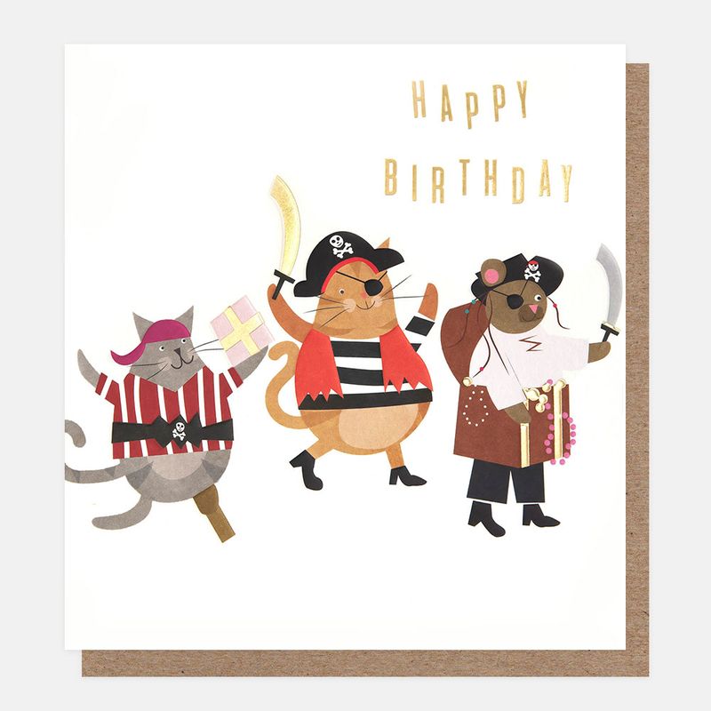Caroline Gardner Animal Pirates Birthday Card
