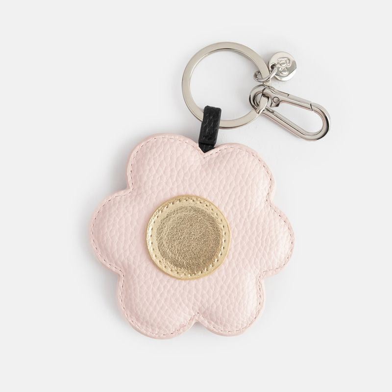 Caroline Gardner Pink & Gold Flower Bag Charm
