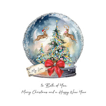 Load image into Gallery viewer, Five Dollar Shake Always Believe To Both of You Merry Christmas and a Happy New Year (Snowglobe) Card
