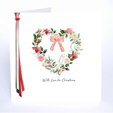 Load image into Gallery viewer, Five Dollar Shake Ribbon Candy With Love (Wreath) Christmas Card
