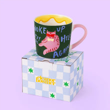 Load image into Gallery viewer, Eleanor Bowmer Woke Up Sexy Cat Mug
