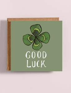 Katie Cardew Good Luck Clover Greetings Card