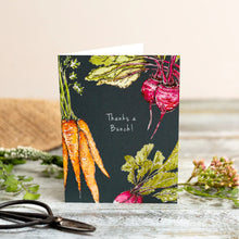 Load image into Gallery viewer, Toasted Crumpet Thanks a Bunch (Garden Vegetables Noir) Card
