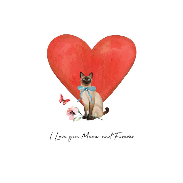 Five Dollar Shake Forget Me Not I Love You Meow And Forever Valentine Card