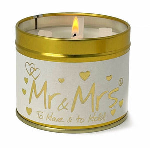 Lily Flame Mr & Mrs Scented Poured Tin Candle