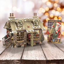 Load image into Gallery viewer, Paper D’Art Cosy Christmas Cottage, 3D Pop Up Christmas Card
