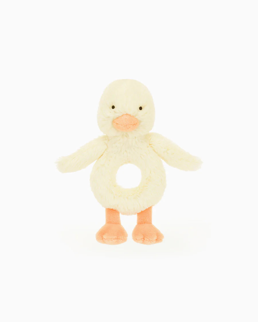 Jellycat Bashful Duckling Ring Rattle