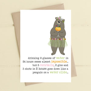 Dandelion Designs 8 Glasses Of Water Card