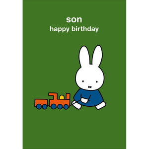 Miffy Son First Class Happy Birthday Card