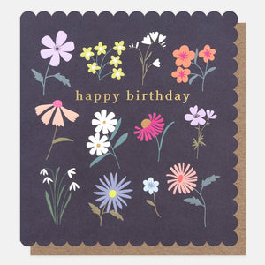 Caroline Gardner Colourful Florals Birthday Card